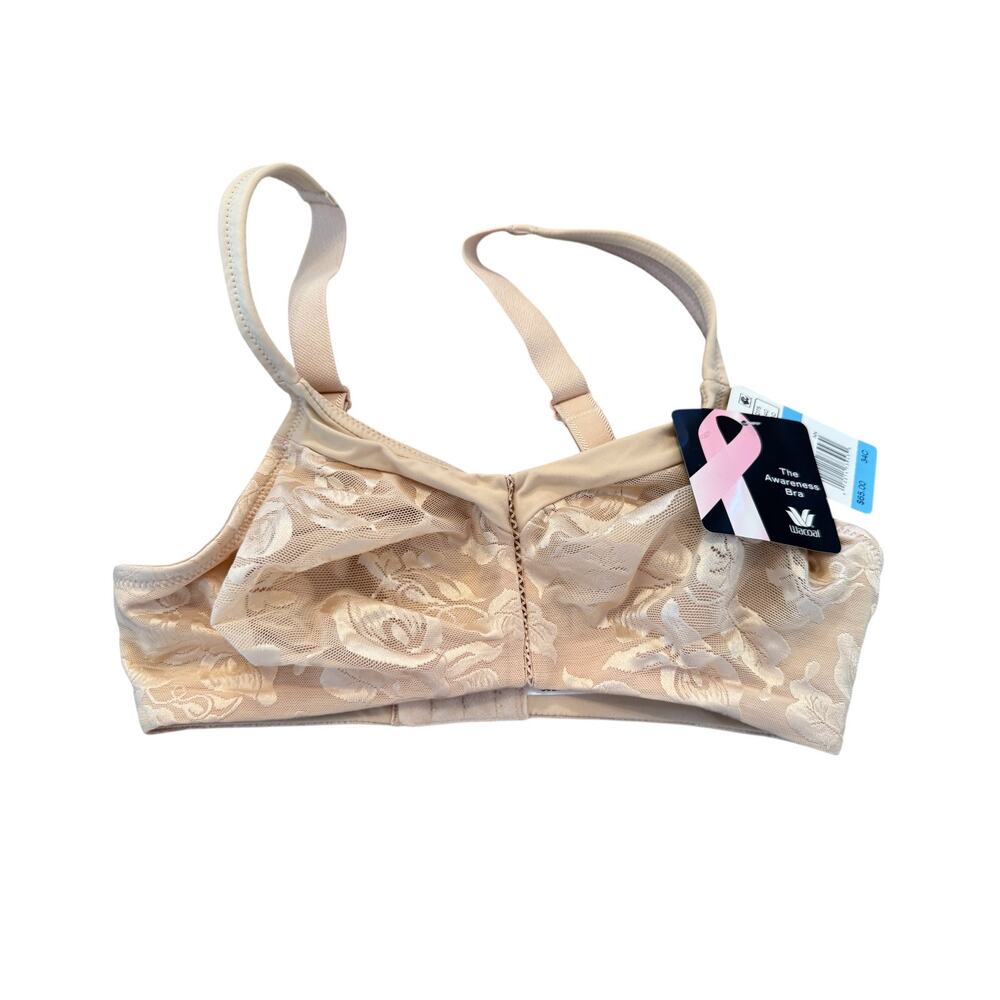 Wacoal Women's Beige Awareness Non Padded Non-Wired Full Support Bra Size 34C - Picture 5 of 10
